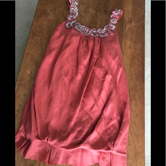 SOLD BCBG Maxazria Silk Bubble Embroidered Dress - Picture 6 of 8